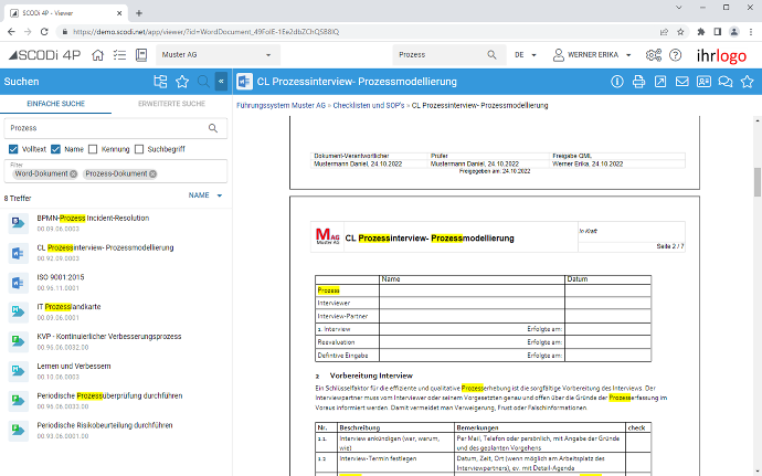 QM Software SCODi 4P - Webapplikation